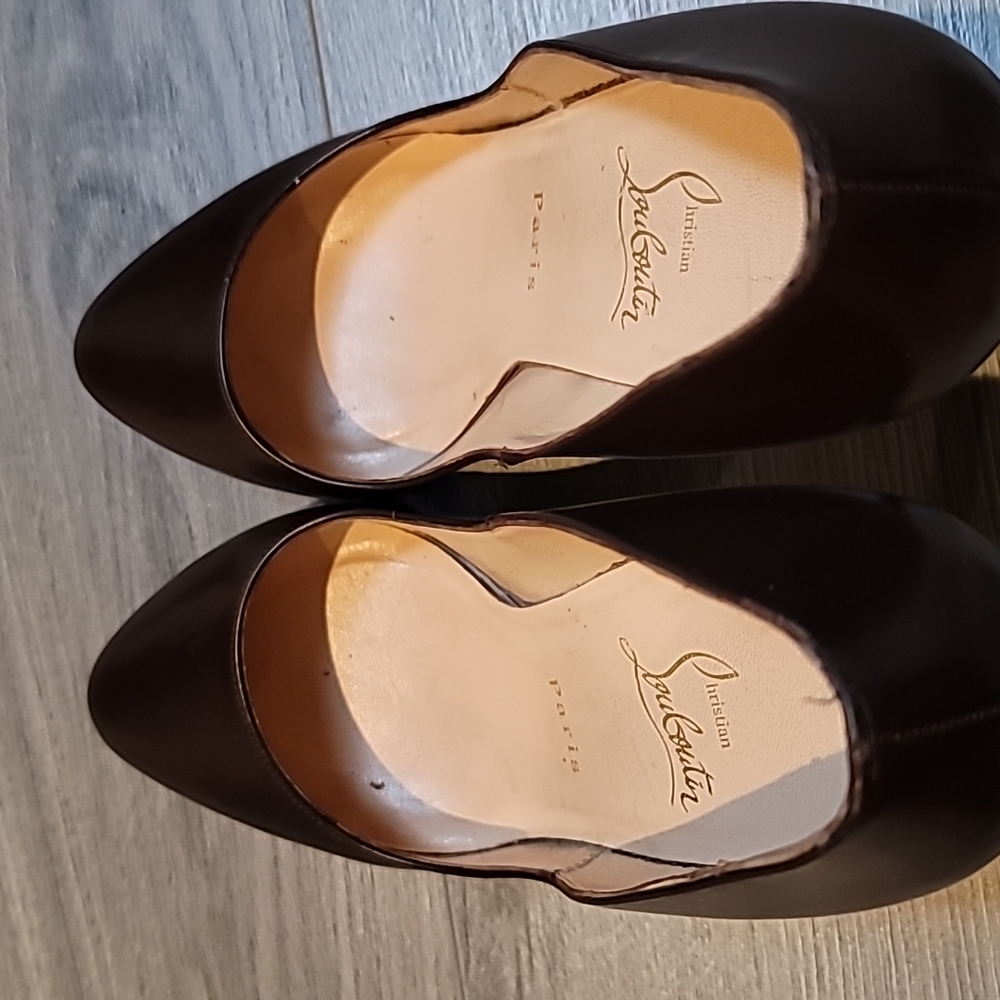 Brown Red bottom pumps - Picture 7 of 8
